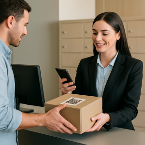 qr code package pickup tracking for front desk staff - QR Code Package Pickup Tracking for Front Desk Staff
